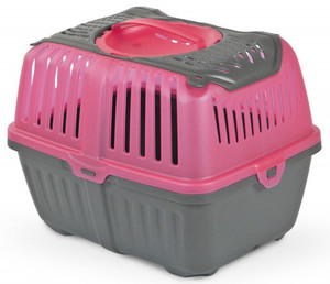 MPS Pet Carrier for Kittens, Puppies & Rodents Neyo 30x23x23cm, graphite-red