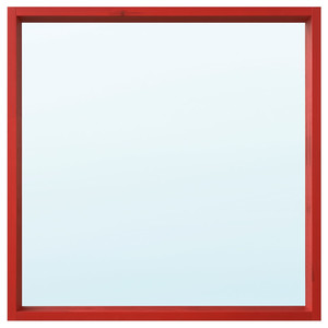 TURBOKASTANJ Mirror, red, 75x75 cm