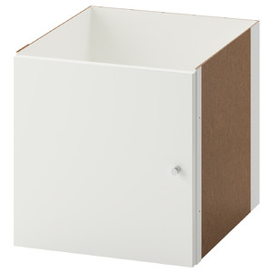 KALLAX Insert with door, high-gloss white, 33x33 cm
