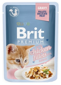 Brit Premium Cat Kitten Fillets with Chicken Pouch 85g