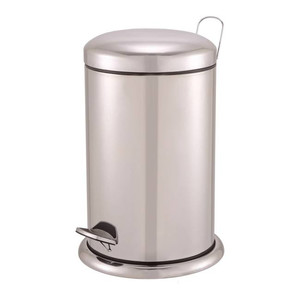 GoodHome Bathroom Waste Bin Korana 10 l, chrome