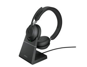 Jabra Headphones Evovle2 65 Stand Link380c UC Stereo, black