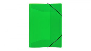Document File Folder with Elastic Band A4 PP, neon green