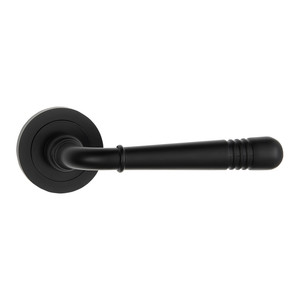 Door Handle Loft-R, round rose, black