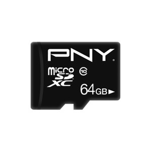 PNY Memory Card MicroSDHC 64GB P-SDU64G10PPL-GE
