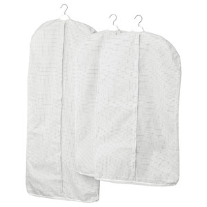 STUK  Clothes cover, set of 3, white/grey