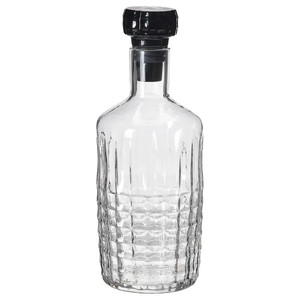 FRÖJDA Carafe with stopper, clear glass, 1.0 l