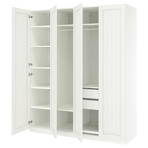 PAX / GULLABERG Wardrobe combination, white/white, 200x60x236 cm