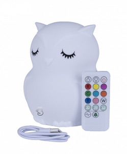 Mesmed Silicone Night Lamp Owl with Remote MM013