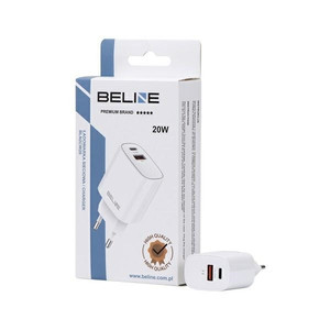 Beline Wall Charger EU Plug 20W USB-C + USB-A, white