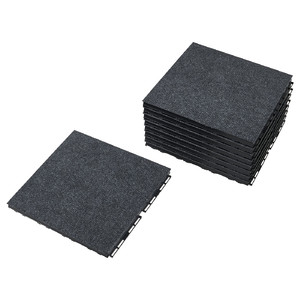 RUNNEN Floor decking, outdoor, textile dark grey, 0.81 m²