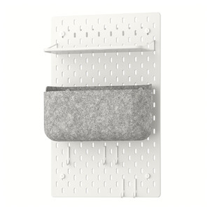 SKÅDIS Pegboard combination, white, 36x56 cm