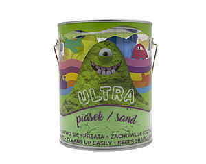 Ultra Sand Can 900g, 4 Moulds & 2 Accessories Green Vehicles 3+