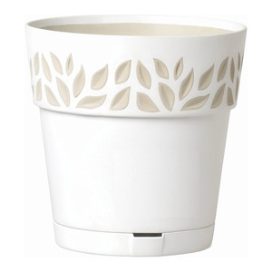 Plant Pot with Saucer Cloe 20 cm, white