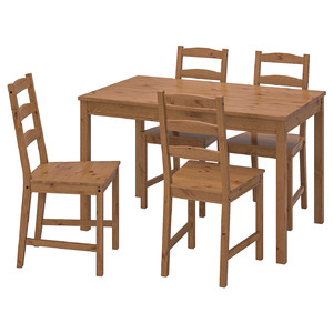 JOKKMOKK Table and 4 chairs, antique stain