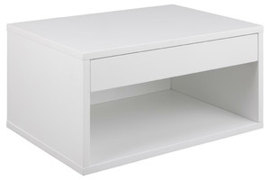 Wall-mounted Bedside Table Cholet, white