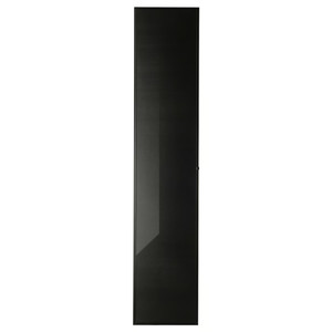 HÖGBO Glass door, black, 40x192 cm