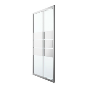 GoodHome Slidin Shower Door Beloya 100 cm, chrome/mirror glass