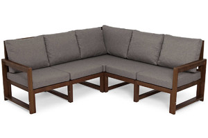 Outdoor Modular Corner Sofa MALTA, dark brown/graphite