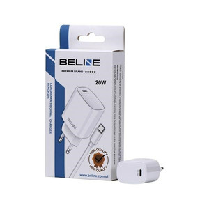 Beline Wall Charger EU Plug 20W USB-C + USB-C cable, white