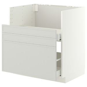 METOD/MAXIMERA Base cab f TALLSJÖN sink, white/Aspudden light grey, 80x60 cm