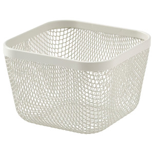 IKEA 365+ Food storage basket, metal/white, 14x14x10 cm