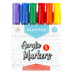 Starpak Acrylic Markers 6 Colours
