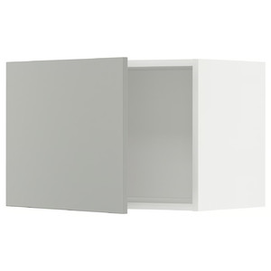 METOD Wall cabinet, white/Havstorp light grey, 60x40 cm