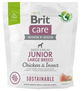 Brit Care Sustainable Junior Large Breed Chicken & Insect Dog Dry Food 1kg
