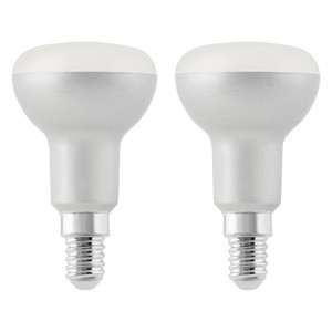 Diall LED Bulb R50 E14 8W 806lm, frosted, warm white, 2 pack