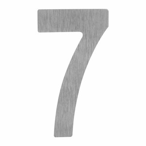 House Digit Number "7" 180 mm, silver