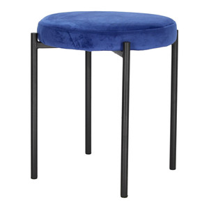 Stool Madonna, velvet, blue