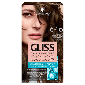 Schwarzkopf Gliss Color Permanent Hair Colour no. 6-16 Cool Pearly Brown