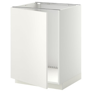 METOD Base cabinet for sink, white/Veddinge white, 60x60 cm