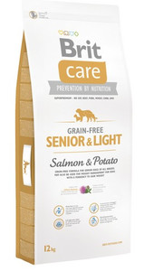 Brit Care Dog Food Grain Free Senior & Light Salmon & Potato 12kg