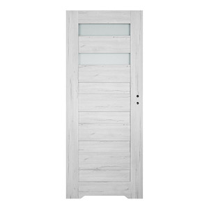 Internal Door, Undercut, Trame 60, left, silver oak