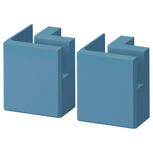 LERHYTTAN Corner leg for decorative plinth, blue, 8 cm