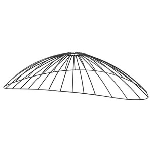 MOTSJÖ Pendant lamp shade, black, 60x40 cm