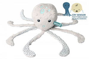 Hencz Toys Humming Toy with Cry Grey Pink Octopus 0+