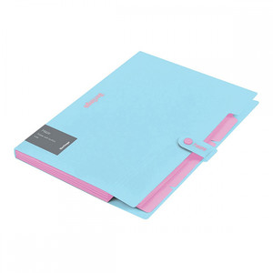 Berlingo Document File Folder Haze with 5 Dividers A4 600m, blue