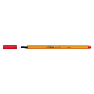 Stabilo Point 88 Fineliners 88/40 Red 10pcs