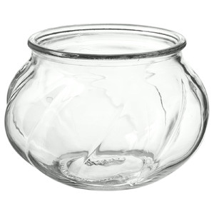 VILJESTARK Vase, clear glass, 8 cm