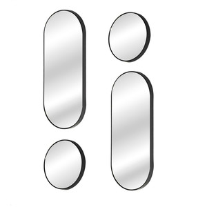 Mirrors Deco Round Set of 4, black
