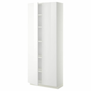METOD High cabinet with shelves, white/Ringhult white, 80x37x200 cm