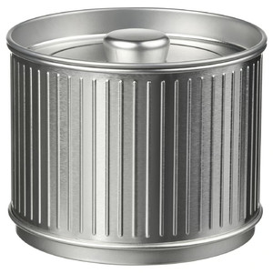 BETTHAJ Tin with lid, for coffee/tea/silver-colour, 0.6 l