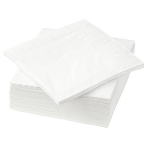 FANTASTISK Paper napkins, white, 24x24 cm, 50 pack