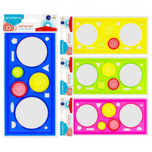 Starpak Spirograph Circle Template 1pc, assorted colours