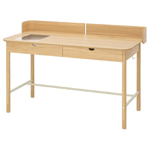 RIDSPÖ Desk, oak, 140x70 cm