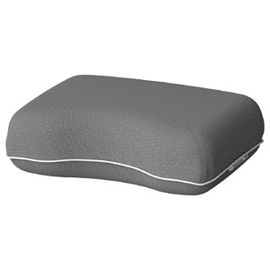 DVÄRGTULPAN Travel pillow, dark grey/mélange ergonomic, 40x13 cm
