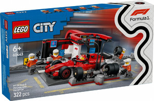 LEGO City F1 Pit Stop & Pit Crew with Ferrari Car 6+